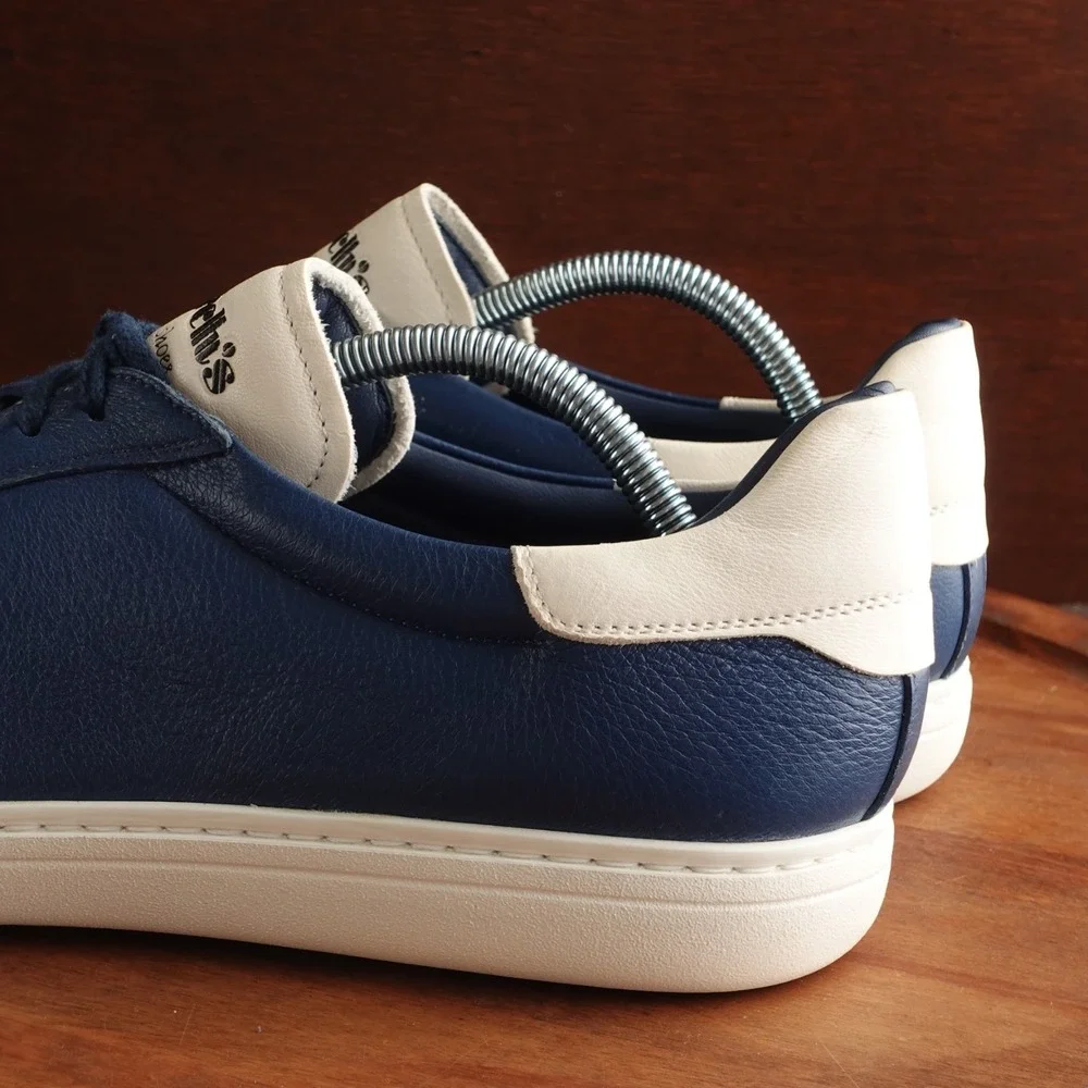 Church's Sneakers Mens SZ UK 10 US 11 Blue Boland 2 Deerskin Leather Modern Shoe